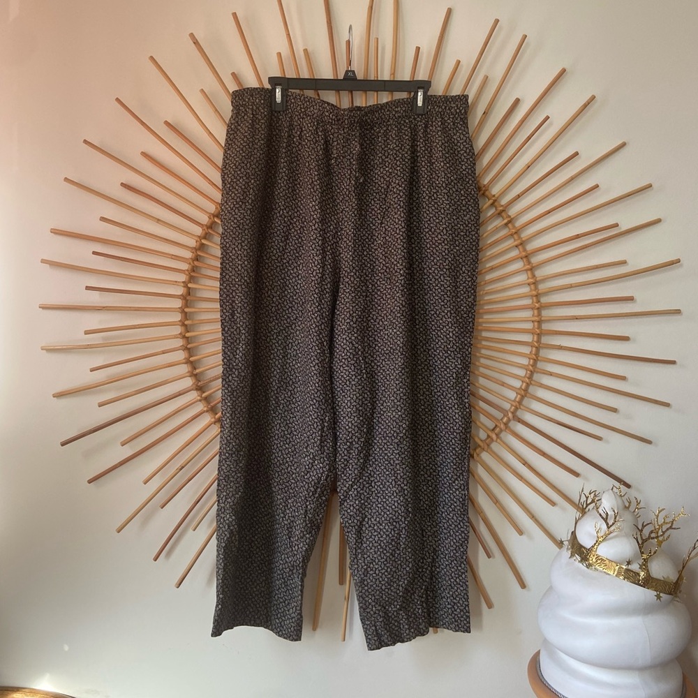 Vintage Maggie McNaughton rayon drawstring pants